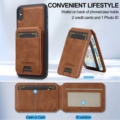 For iPhone XS Max LC.IMEEKE L3 Series Detachable RFID Card Bag Magsafe Phone Case(Brown) - More iPhone Cases by LC.IMEEKE | Online Shopping UK | buy2fix