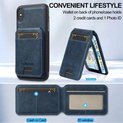For iPhone XS Max LC.IMEEKE L3 Series Detachable RFID Card Bag Magsafe Phone Case(Blue) - More iPhone Cases by LC.IMEEKE | Online Shopping UK | buy2fix