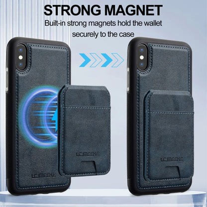 For iPhone XS Max LC.IMEEKE L3 Series Detachable RFID Card Bag Magsafe Phone Case(Blue) - More iPhone Cases by LC.IMEEKE | Online Shopping UK | buy2fix