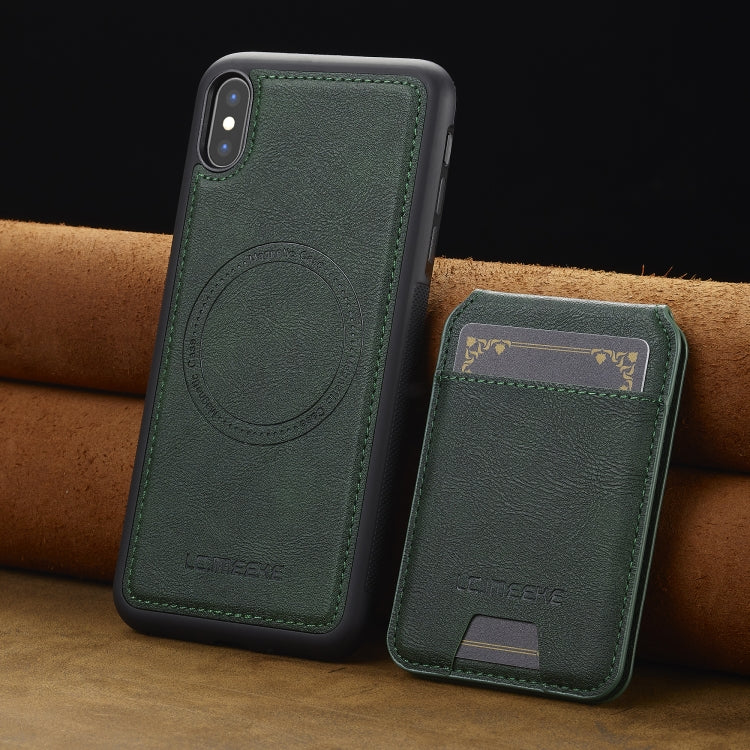 For iPhone XS Max LC.IMEEKE L3 Series Detachable RFID Card Bag Magsafe Phone Case(Green) - More iPhone Cases by LC.IMEEKE | Online Shopping UK | buy2fix