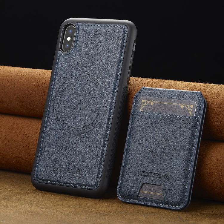 For iPhone XR LC.IMEEKE L3 Series Detachable RFID Card Bag Magsafe Phone Case(Blue) - More iPhone Cases by LC.IMEEKE | Online Shopping UK | buy2fix