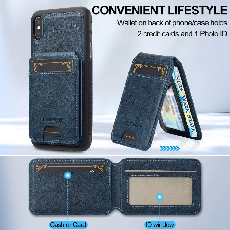 For iPhone XR LC.IMEEKE L3 Series Detachable RFID Card Bag Magsafe Phone Case(Blue) - More iPhone Cases by LC.IMEEKE | Online Shopping UK | buy2fix