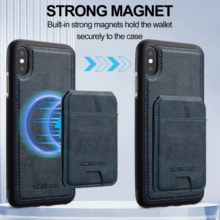 For iPhone XR LC.IMEEKE L3 Series Detachable RFID Card Bag Magsafe Phone Case(Blue) - More iPhone Cases by LC.IMEEKE | Online Shopping UK | buy2fix