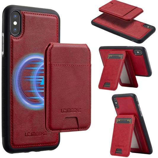 For iPhone XR LC.IMEEKE L3 Series Detachable RFID Card Bag Magsafe Phone Case(Red) - More iPhone Cases by LC.IMEEKE | Online Shopping UK | buy2fix