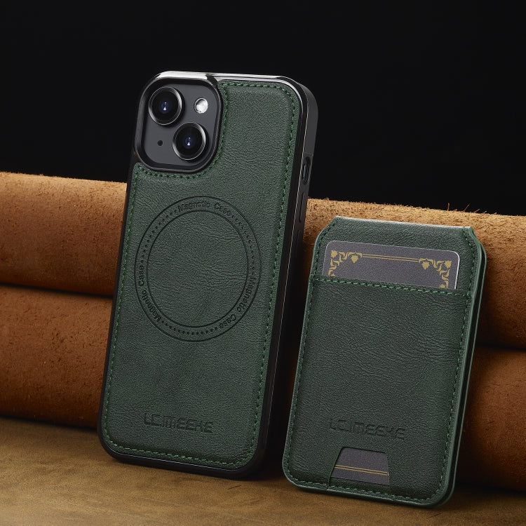 For iPhone 13 mini LC.IMEEKE L3 Series Detachable RFID Card Bag Magsafe Phone Case(Green) - iPhone 13 mini Cases by LC.IMEEKE | Online Shopping UK | buy2fix