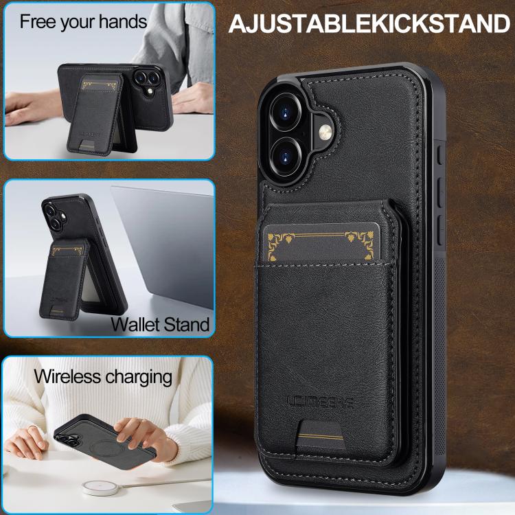 For iPhone 17 LC.IMEEKE L3 Series Detachable RFID Card Bag Magsafe Phone Case(Black) - iPhone 17 Cases by LC.IMEEKE | Online Shopping UK | buy2fix