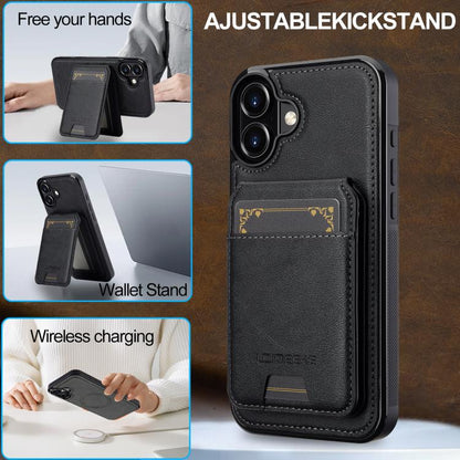 For iPhone 17 LC.IMEEKE L3 Series Detachable RFID Card Bag Magsafe Phone Case(Black) - iPhone 17 Cases by LC.IMEEKE | Online Shopping UK | buy2fix