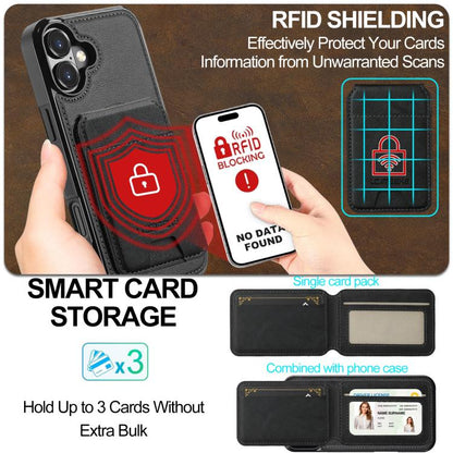 For iPhone 17 LC.IMEEKE L3 Series Detachable RFID Card Bag Magsafe Phone Case(Black) - iPhone 17 Cases by LC.IMEEKE | Online Shopping UK | buy2fix