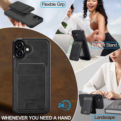 For iPhone 17 LC.IMEEKE L3 Series Detachable RFID Card Bag Magsafe Phone Case(Black) - iPhone 17 Cases by LC.IMEEKE | Online Shopping UK | buy2fix