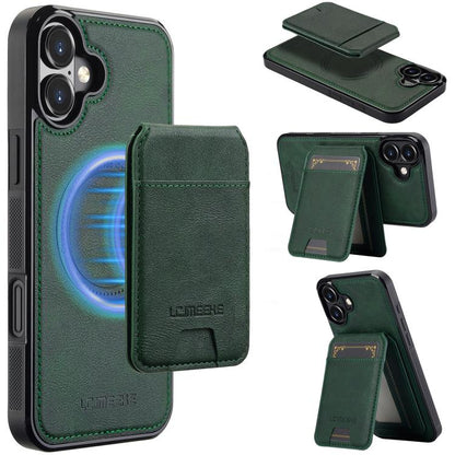 For iPhone 17 LC.IMEEKE L3 Series Detachable RFID Card Bag Magsafe Phone Case(Green) - iPhone 17 Cases by LC.IMEEKE | Online Shopping UK | buy2fix