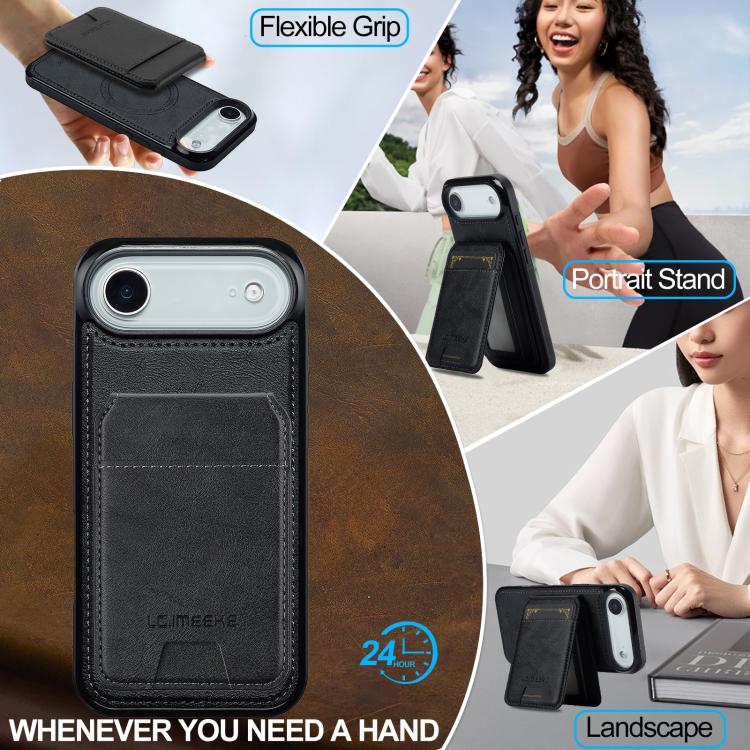 For iPhone 17 Air LC.IMEEKE L3 Series Detachable RFID Card Bag Magsafe Phone Case(Black) - iPhone 17 Air Cases by LC.IMEEKE | Online Shopping UK | buy2fix