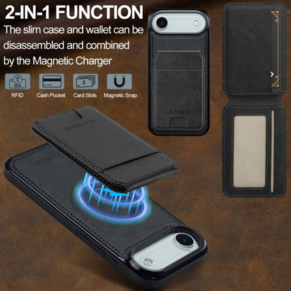 For iPhone 17 Air LC.IMEEKE L3 Series Detachable RFID Card Bag Magsafe Phone Case(Black) - iPhone 17 Air Cases by LC.IMEEKE | Online Shopping UK | buy2fix