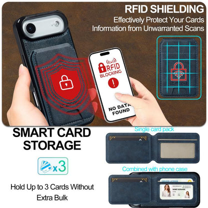 For iPhone Air LC.IMEEKE L3 Series Detachable RFID Card Bag Magsafe Phone Case(Blue) - iPhone Air Cases by LC.IMEEKE | Online Shopping UK | buy2fix