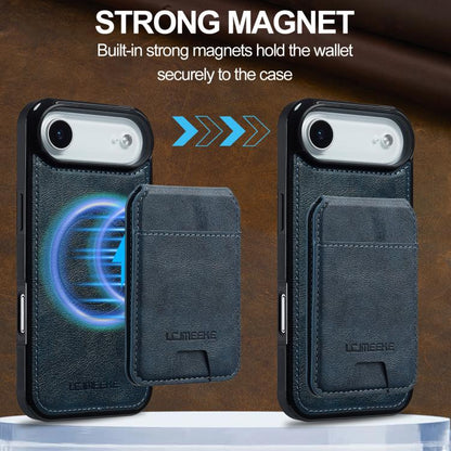 For iPhone Air LC.IMEEKE L3 Series Detachable RFID Card Bag Magsafe Phone Case(Blue) - iPhone Air Cases by LC.IMEEKE | Online Shopping UK | buy2fix