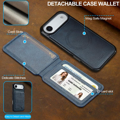 For iPhone Air LC.IMEEKE L3 Series Detachable RFID Card Bag Magsafe Phone Case(Blue) - iPhone Air Cases by LC.IMEEKE | Online Shopping UK | buy2fix