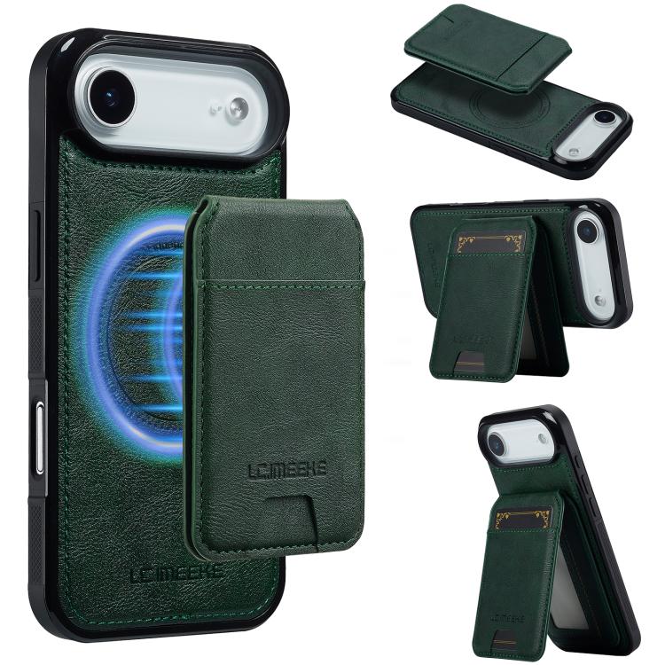 For iPhone 17 Air LC.IMEEKE L3 Series Detachable RFID Card Bag Magsafe Phone Case(Green) - iPhone 17 Air Cases by LC.IMEEKE | Online Shopping UK | buy2fix