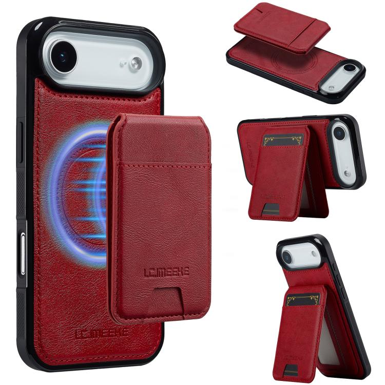 For iPhone 17 Air LC.IMEEKE L3 Series Detachable RFID Card Bag Magsafe Phone Case(Red) - iPhone 17 Air Cases by LC.IMEEKE | Online Shopping UK | buy2fix