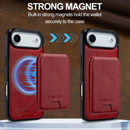 For iPhone 17 Air LC.IMEEKE L3 Series Detachable RFID Card Bag Magsafe Phone Case(Red) - iPhone 17 Air Cases by LC.IMEEKE | Online Shopping UK | buy2fix