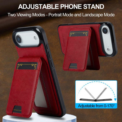 For iPhone 17 Air LC.IMEEKE L3 Series Detachable RFID Card Bag Magsafe Phone Case(Red) - iPhone 17 Air Cases by LC.IMEEKE | Online Shopping UK | buy2fix
