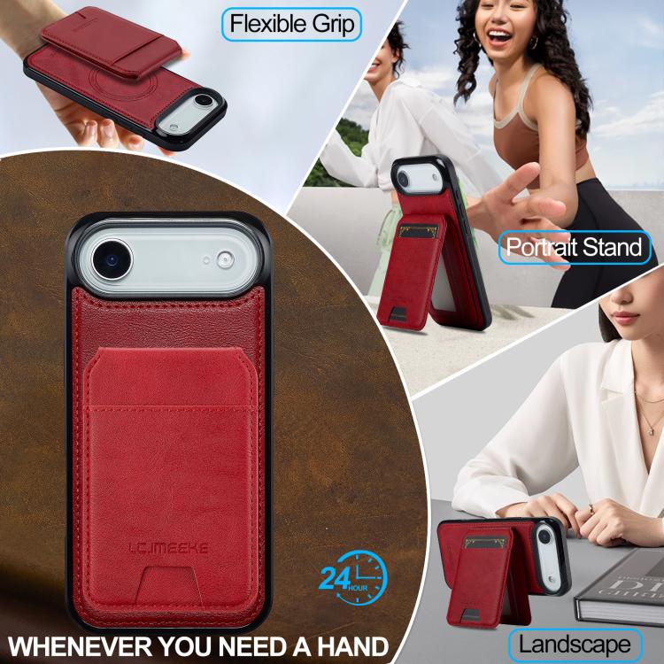 For iPhone 17 Air LC.IMEEKE L3 Series Detachable RFID Card Bag Magsafe Phone Case(Red) - iPhone 17 Air Cases by LC.IMEEKE | Online Shopping UK | buy2fix