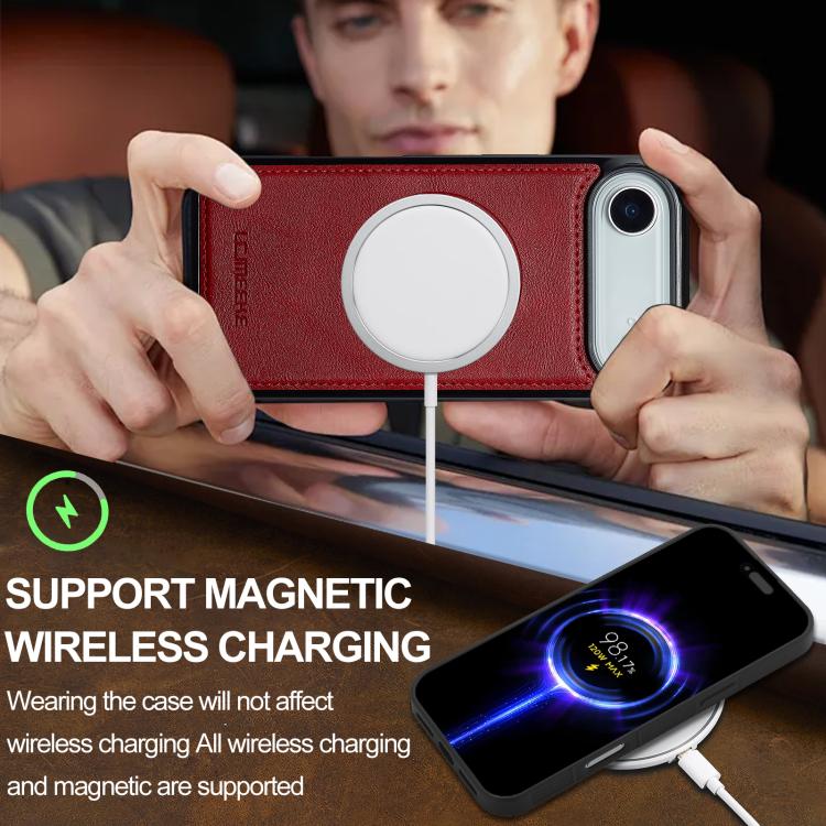 For iPhone 17 Air LC.IMEEKE L3 Series Detachable RFID Card Bag Magsafe Phone Case(Red) - iPhone 17 Air Cases by LC.IMEEKE | Online Shopping UK | buy2fix