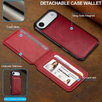 For iPhone 17 Air LC.IMEEKE L3 Series Detachable RFID Card Bag Magsafe Phone Case(Red) - iPhone 17 Air Cases by LC.IMEEKE | Online Shopping UK | buy2fix