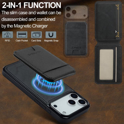 For iPhone 17 Pro LC.IMEEKE L3 Series Detachable RFID Card Bag Magsafe Phone Case(Black) - iPhone 17 Pro Cases by LC.IMEEKE | Online Shopping UK | buy2fix