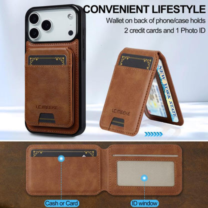 For iPhone 17 Pro LC.IMEEKE L3 Series Detachable RFID Card Bag Magsafe Phone Case(Brown) - iPhone 17 Pro Cases by LC.IMEEKE | Online Shopping UK | buy2fix