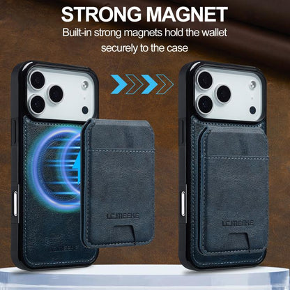 For iPhone 17 Pro LC.IMEEKE L3 Series Detachable RFID Card Bag Magsafe Phone Case(Blue) - iPhone 17 Pro Cases by LC.IMEEKE | Online Shopping UK | buy2fix