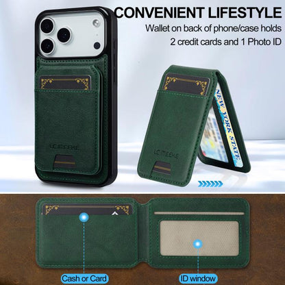 For iPhone 17 Pro LC.IMEEKE L3 Series Detachable RFID Card Bag Magsafe Phone Case(Green) - iPhone 17 Pro Cases by LC.IMEEKE | Online Shopping UK | buy2fix
