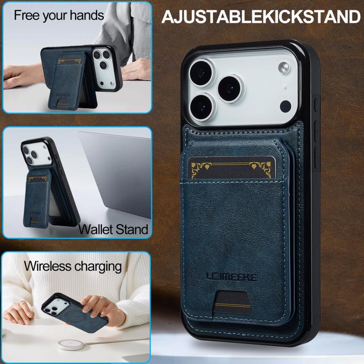 For iPhone 17 Pro Max LC.IMEEKE L3 Series Detachable RFID Card Bag Magsafe Phone Case(Blue) - iPhone 17 Pro Max Cases by LC.IMEEKE | Online Shopping UK | buy2fix