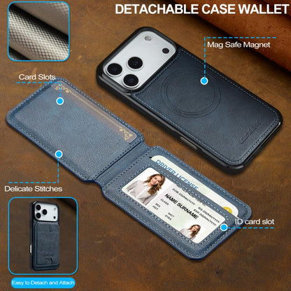 For iPhone 17 Pro Max LC.IMEEKE L3 Series Detachable RFID Card Bag Magsafe Phone Case(Blue) - iPhone 17 Pro Max Cases by LC.IMEEKE | Online Shopping UK | buy2fix