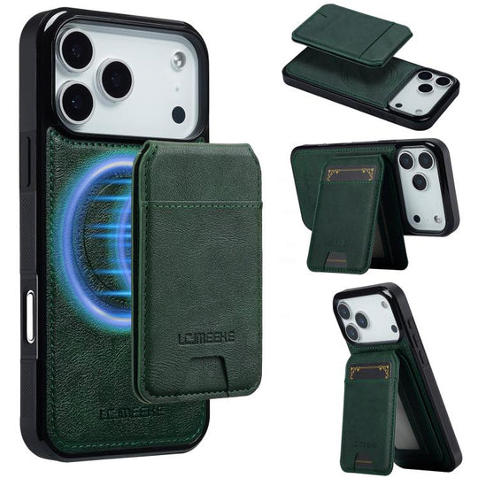 For iPhone 18 Pro Max / 17 Pro Max LC.IMEEKE L3 Series Detachable RFID Card Bag Magsafe Phone Case(Green)