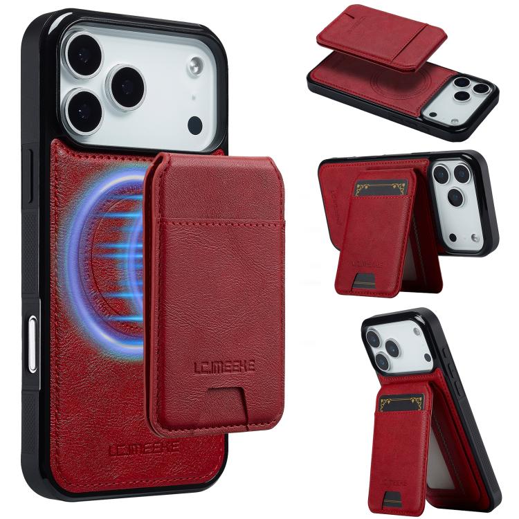 For iPhone 17 Pro Max LC.IMEEKE L3 Series Detachable RFID Card Bag Magsafe Phone Case(Red) - iPhone 17 Pro Max Cases by LC.IMEEKE | Online Shopping UK | buy2fix