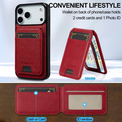 For iPhone 17 Pro Max LC.IMEEKE L3 Series Detachable RFID Card Bag Magsafe Phone Case(Red) - iPhone 17 Pro Max Cases by LC.IMEEKE | Online Shopping UK | buy2fix