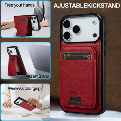 For iPhone 17 Pro Max LC.IMEEKE L3 Series Detachable RFID Card Bag Magsafe Phone Case(Red) - iPhone 17 Pro Max Cases by LC.IMEEKE | Online Shopping UK | buy2fix
