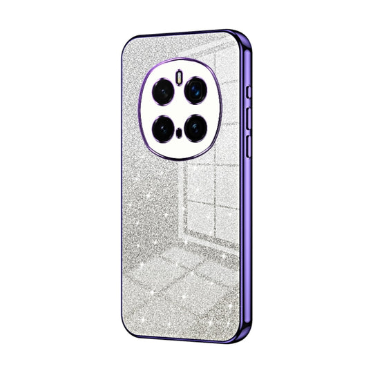 For Honor Magic7 Pro Gradient Glitter Powder Electroplated Phone Case(Purple)