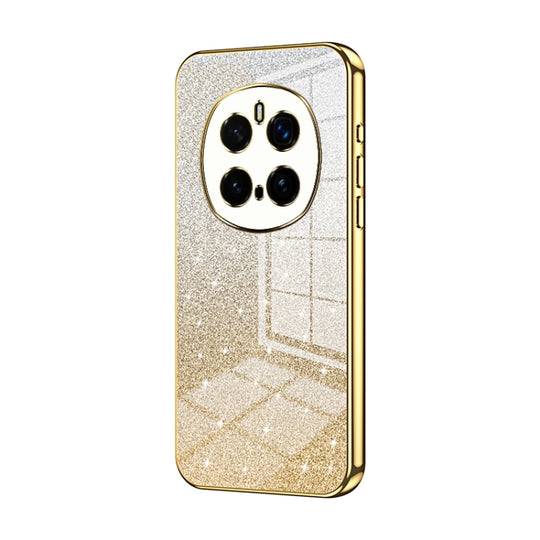 For Honor Magic7 Pro Gradient Glitter Powder Electroplated Phone Case(Gold)