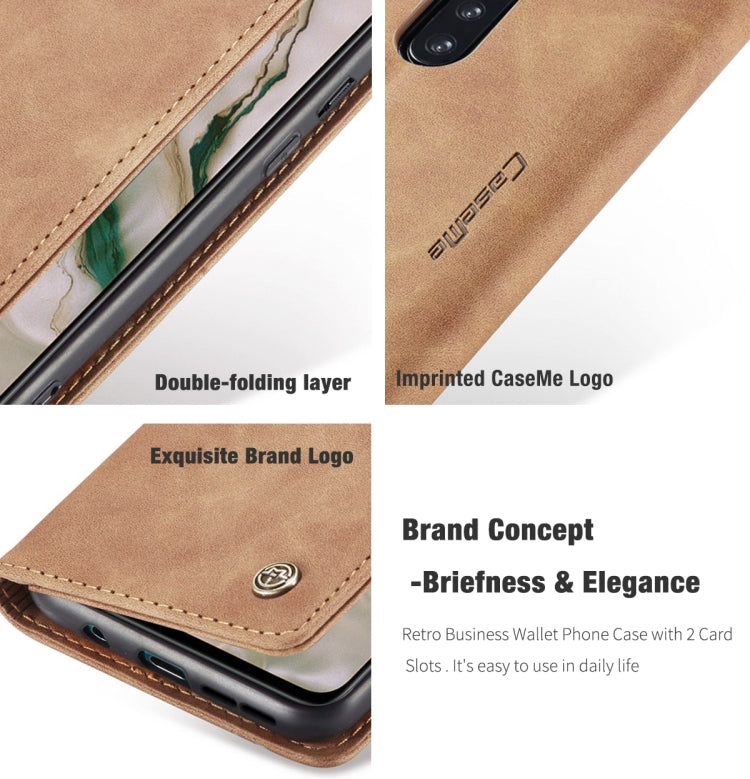 For OnePlus Nord CaseMe-013 Multifunctional Retro Frosted Horizontal Flip Leather Case with Card Slot & Holder & Wallet(Brown) - OnePlus Cases by CaseMe | Online Shopping UK | buy2fix