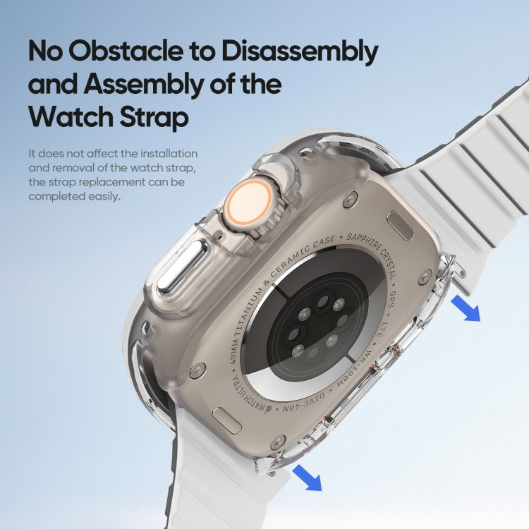 For Apple Watch Ultra 1 / 2 / 3 49mm DUX DUCIS Camo Series TPU Hybrid PC Watch Protective Case(White) by DUX DUCIS