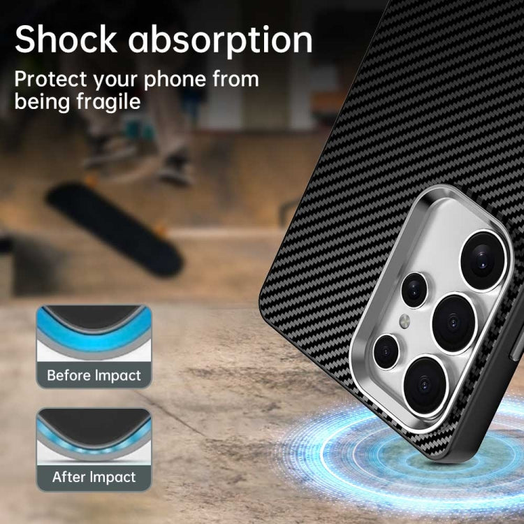 For Samsung Galaxy S25 Ultra 5G Carbon Fiber Series IMD Phone Case(Black) by buy2fix