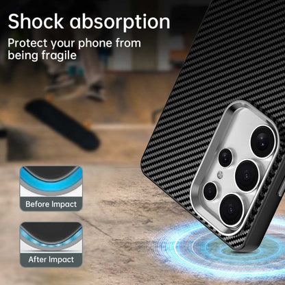 For Samsung Galaxy S25 Ultra 5G Carbon Fiber Series IMD Phone Case(Black) by buy2fix