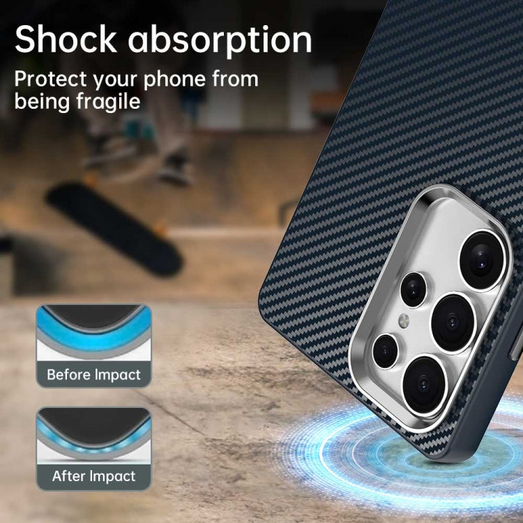 For Samsung Galaxy S25 Ultra 5G Carbon Fiber Series IMD Phone Case(Blue) by buy2fix