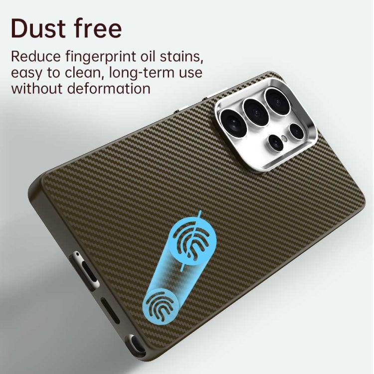 For Samsung Galaxy S25 Ultra 5G Carbon Fiber Series IMD Phone Case(Brown) by buy2fix