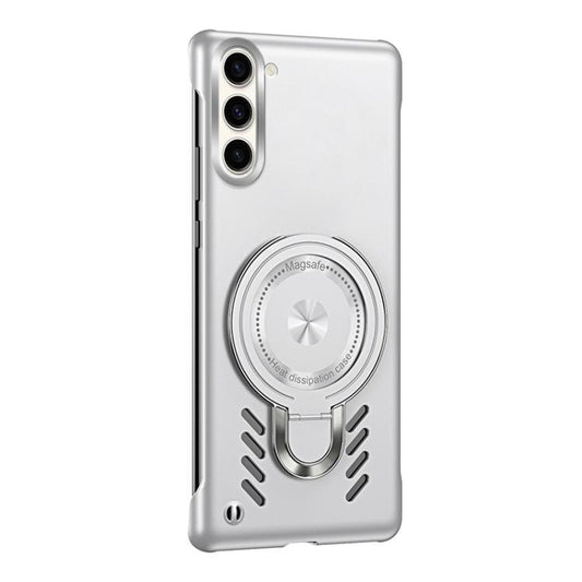 For Samsung Galaxy S25+ 5G Ice Sense Series Graphene Cooling MagSafe Holder Phone Case(Silver) by buy2fix