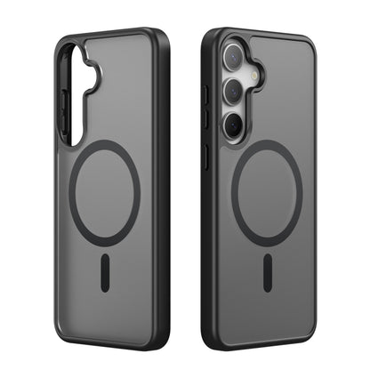 For Samsung Galaxy S25 5G DUX DUCIS Yind Series MagSafe TPU Hybrid PC Phone Case(Black) by DUX DUCIS