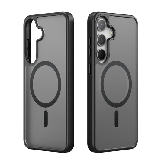 For Samsung Galaxy S25 5G DUX DUCIS Yind Series MagSafe TPU Hybrid PC Phone Case(Black) by DUX DUCIS