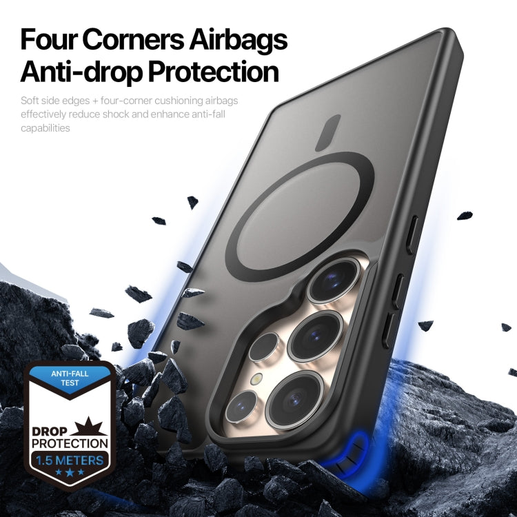 For Samsung Galaxy S25 Ultra 5G DUX DUCIS Yind Series MagSafe TPU Hybrid PC Phone Case(Black) by DUX DUCIS