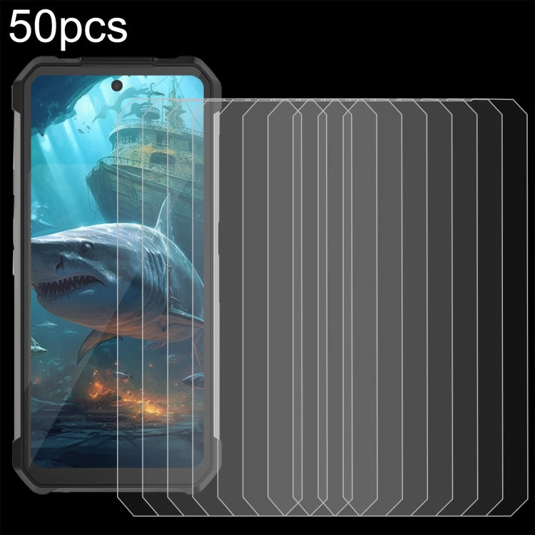 For UNIHERTZ Shark 5G 50pcs 3D 0.3mm Fine Hole High Aluminum Tempered Glass Film by buy2fix