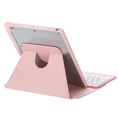 For iPad Pro 11 2024 L13-B 360 Rotation Acrylic Transparent Bluetooth Keyboard Leather Case(Pink) - For iPad Pro by buy2fix | Online Shopping UK | buy2fix